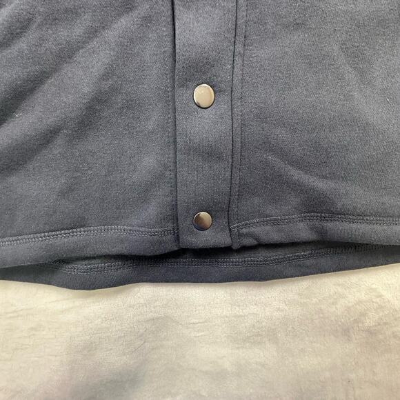 Colosseum Michigan Wolverines Jacket Womens SMALL Fleece Hooded Snap Blue Gray - Picture 4 of 12